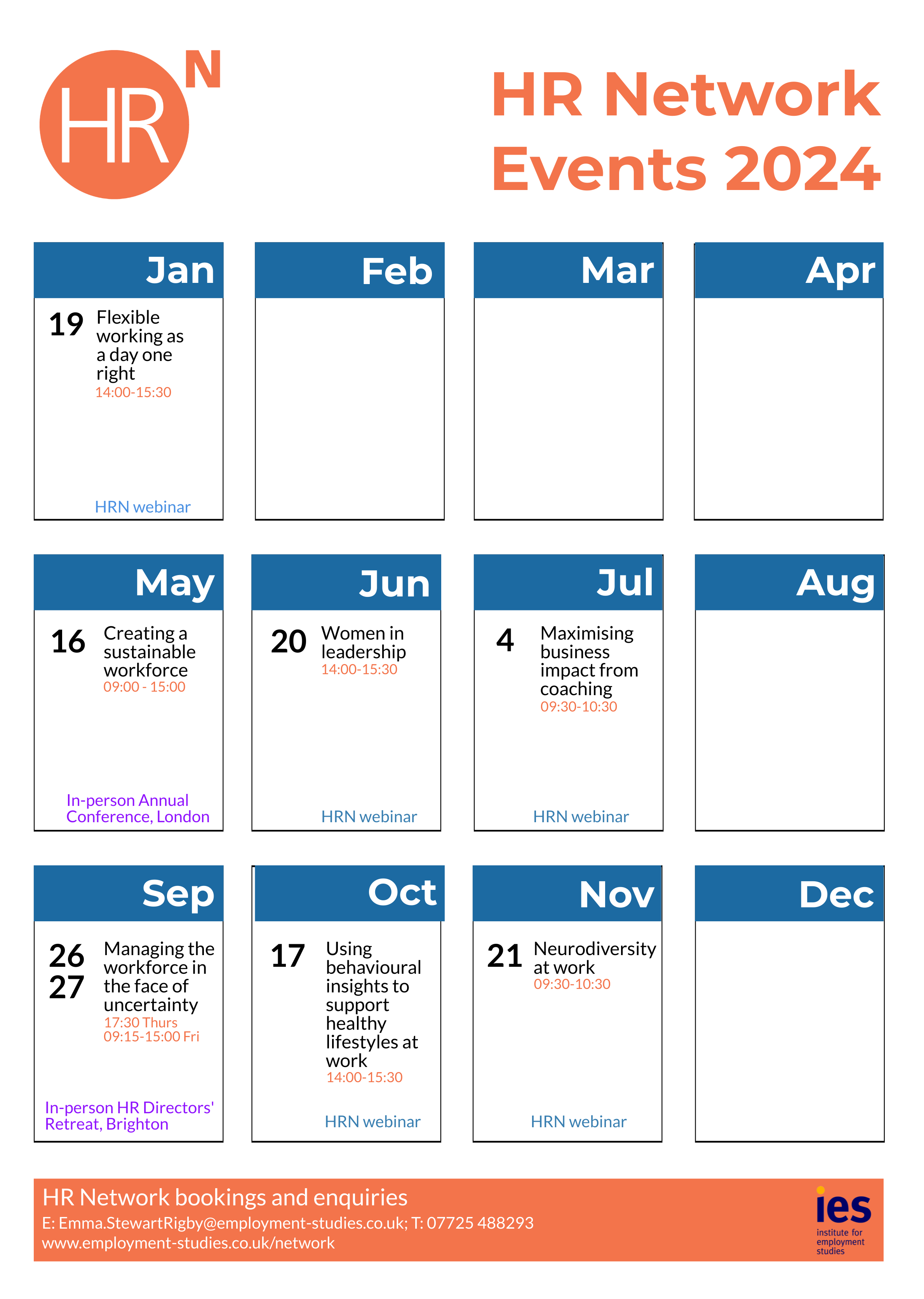 HR Events Calendar