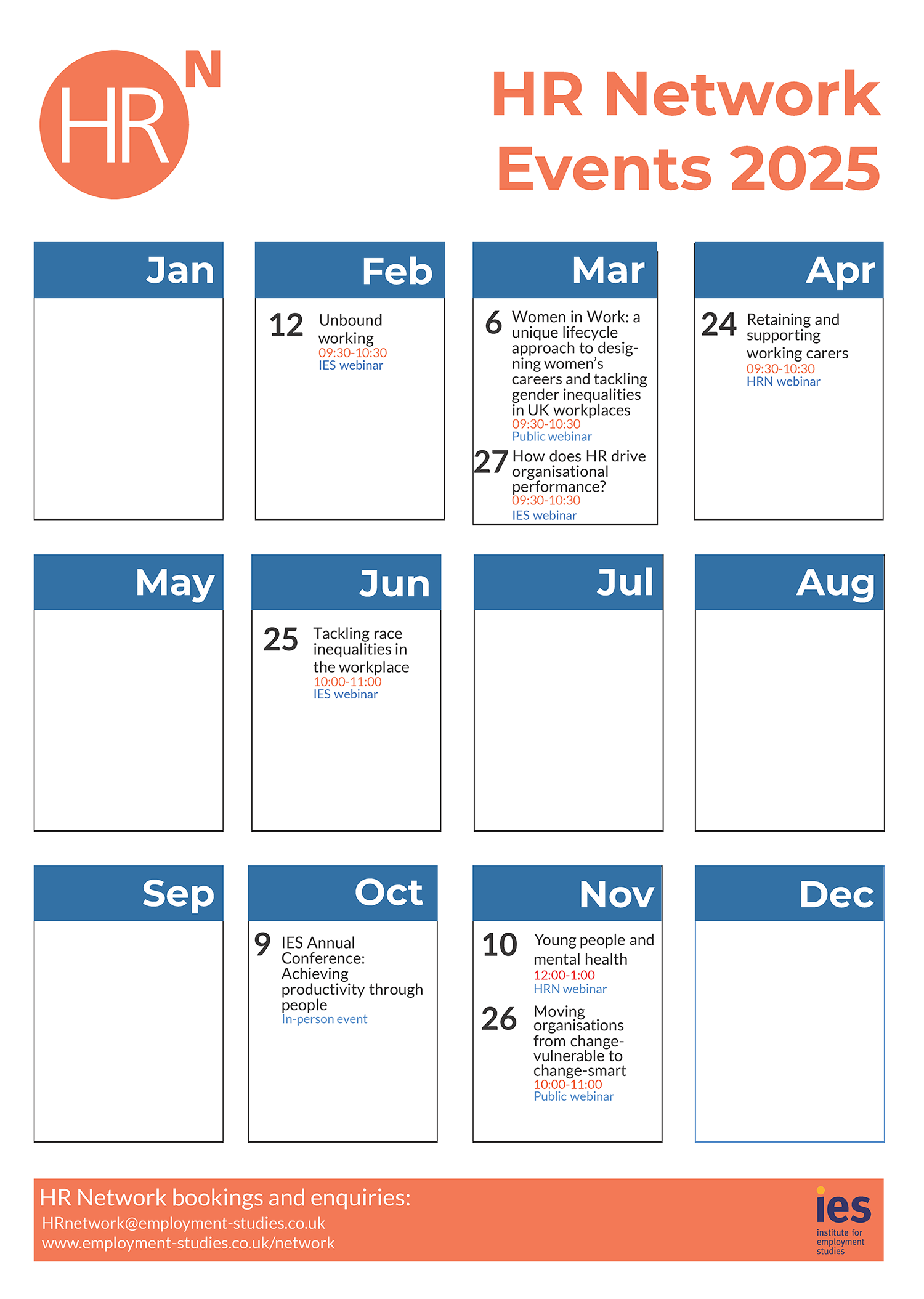Events calendar