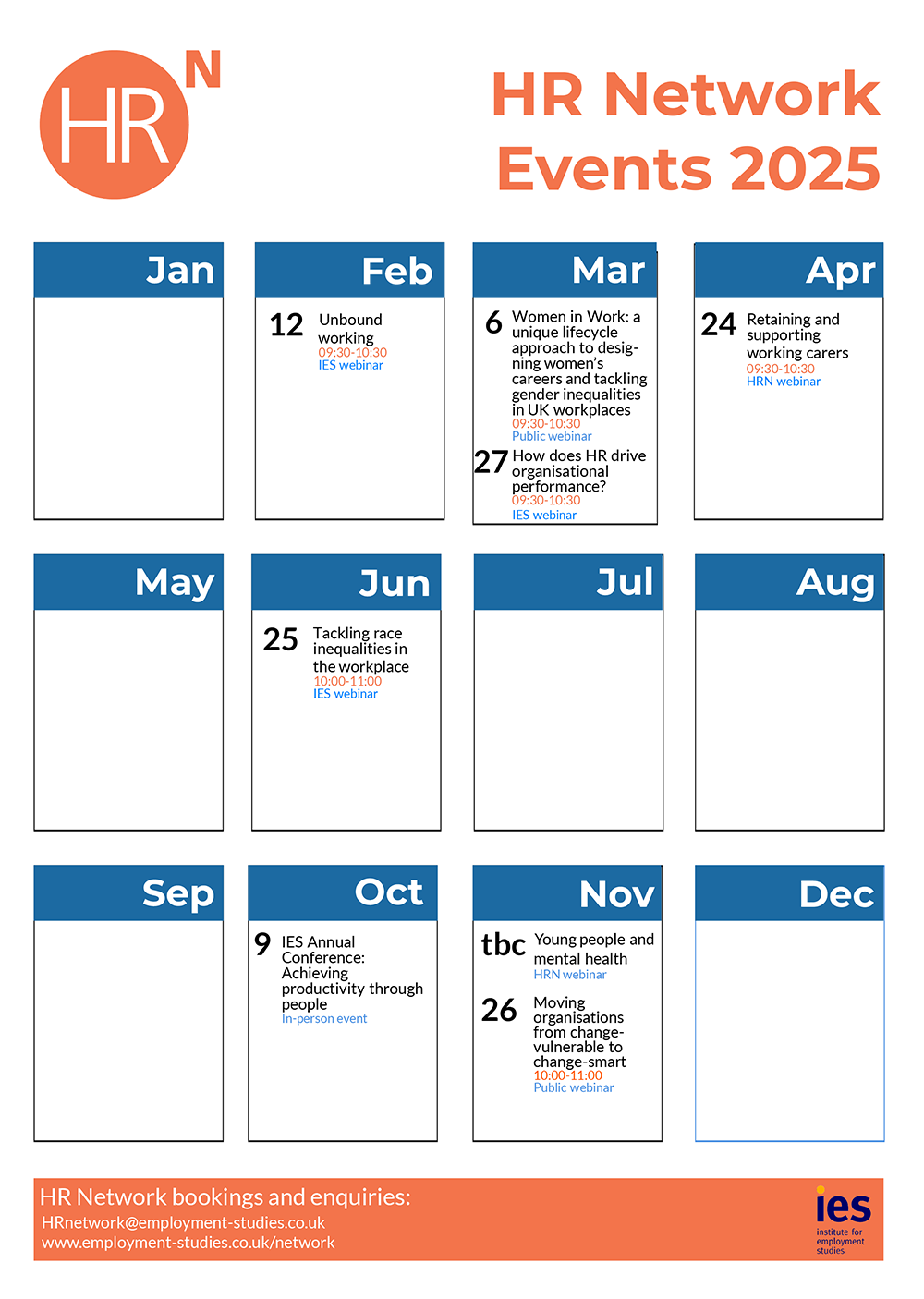 Events calendar