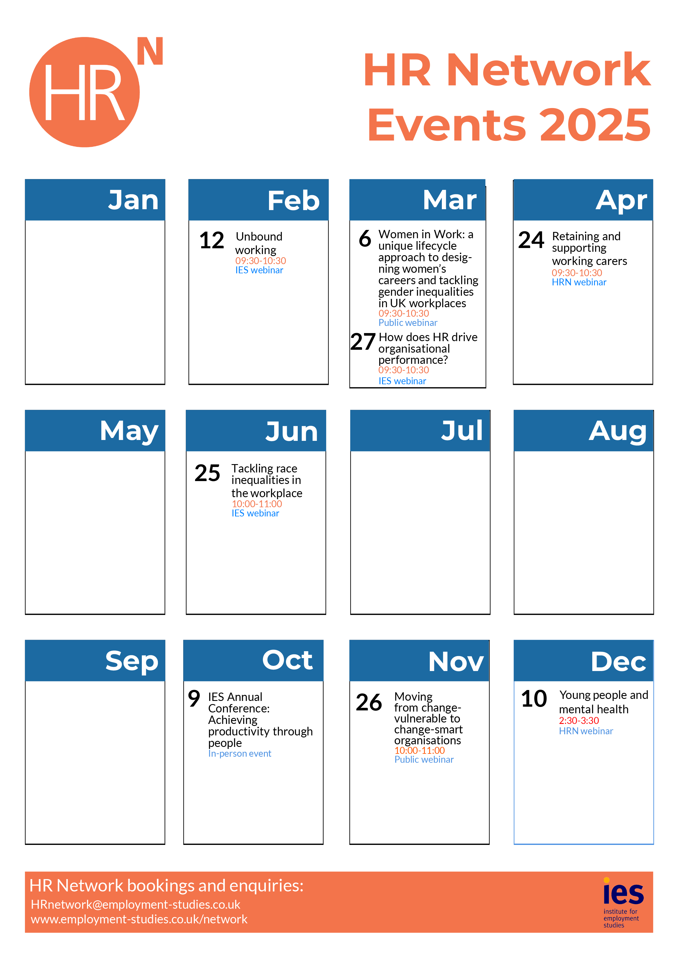Events calendar Events calendar