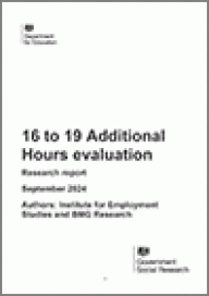 16 to 19 Additional Hours evaluation