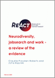 ReAct neurodiversity, jobsearch and work report ReAct neurodiversity, jobsearch and work report