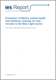 Evaluation of Mind's mental health and resilience training for new recruits to the Blue Light sector