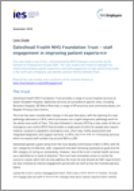 Gateshead Health NHS Foundation Trust - staff engagement in improving patient experience