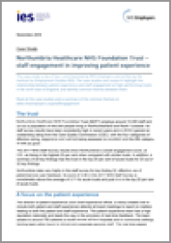 Northumbria Healthcare NHS Foundation Trust - staff engagement in improving patient experience