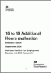 16 to 19 Additional Hours evaluation