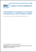 Response to consultation on measures to increase transparency in the UK labour market. Submission from the Institute for Employment Studies, May 2018