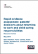 Rapid evidence assessment: patents' decisions about returning to work and child caring responsibilities