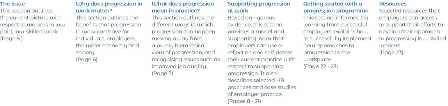 The issue This section outlines the current picture with respect to workers in low paid, low-skilled work  (Page 5 )    
