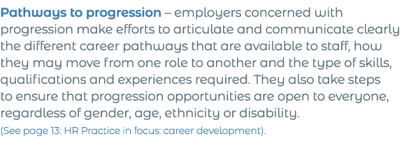 Pathways to progression   employers concerned with progression make efforts to articulate and communicate clearly the   